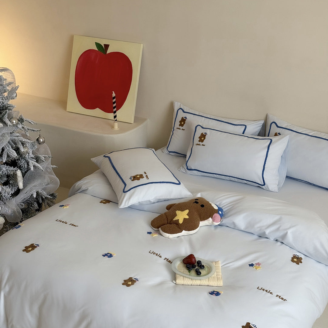 Baumwoll-Bettwäsche-Set mit Cartoon-Motiv, 4-teilig