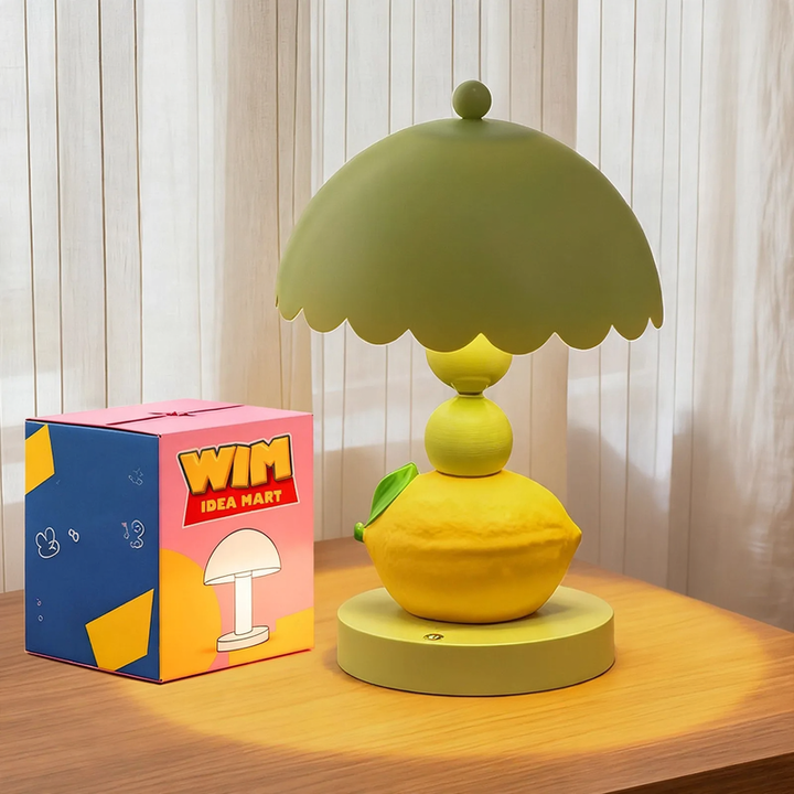 Zitronenfrucht-Tischlampe in Grün