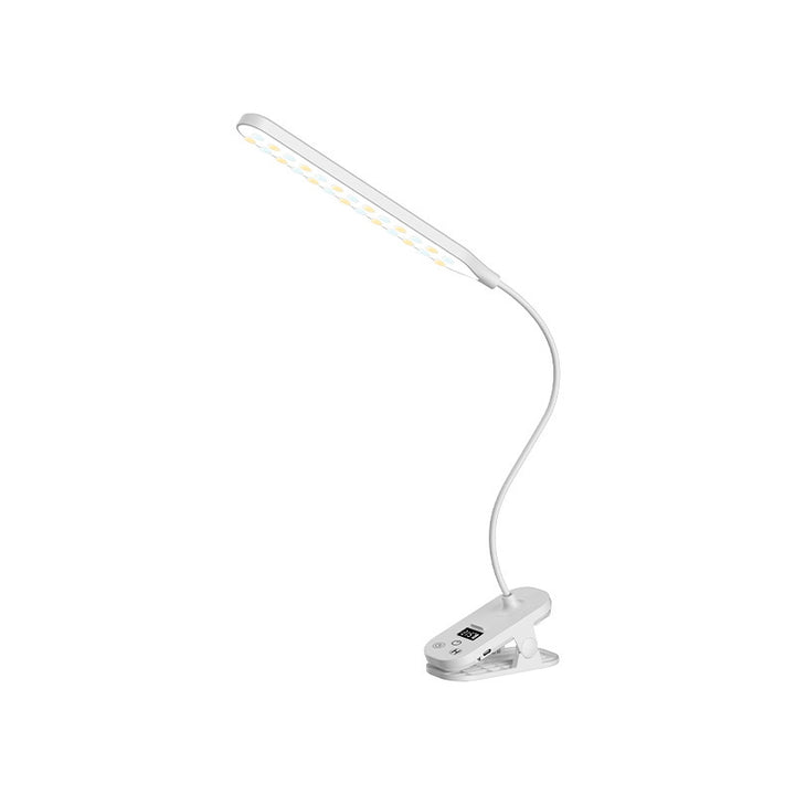 LED-Klemmlampe mit Uhr für Schreibtisch und Studium
