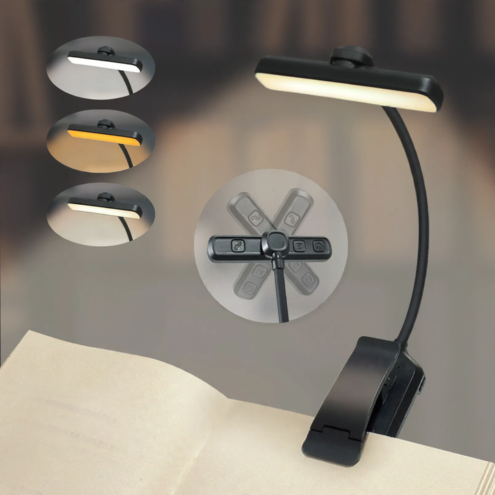 LED-Klemmlampe mit 3 Farbtemperaturen, 1000 mAh