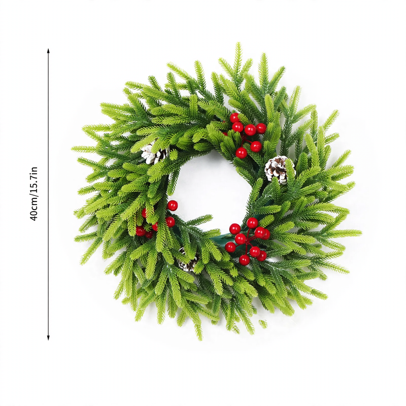 Künstlicher Weihnachtskranz aus Kunststoff, 10-30 cm