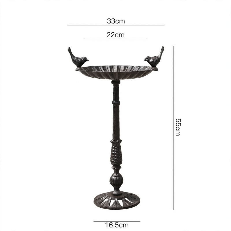 Stand-Vogeltränke aus Gusseisen, Engel-Design, Antik-Optik