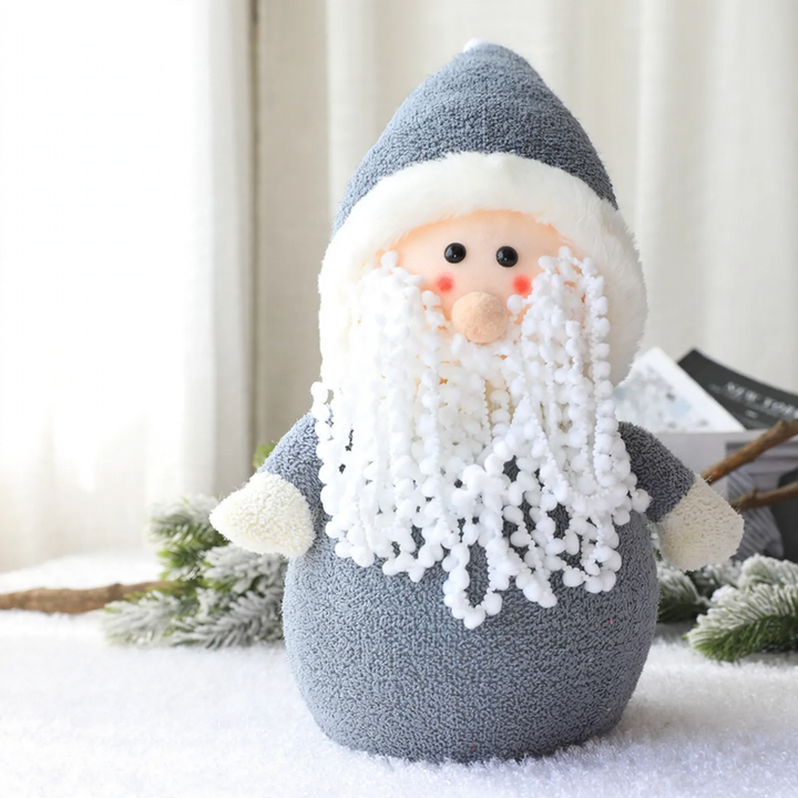 Weihnachts-Wichtel und Schneemann Dekofigur, Stoff