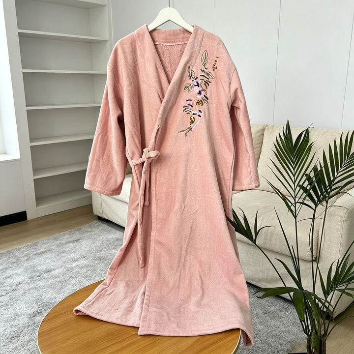 Bademantel aus Korallenfleece für Damen