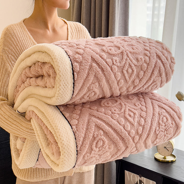 Flauschige Flanell-Wohndecke, beidseitig verdickt, verschiedene Größen