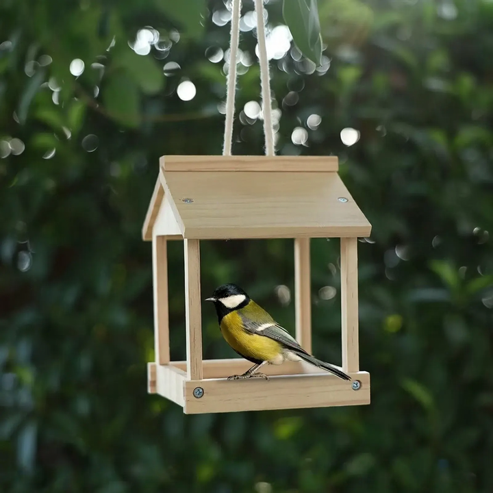 Offenes Vogelhaus aus Massivholz