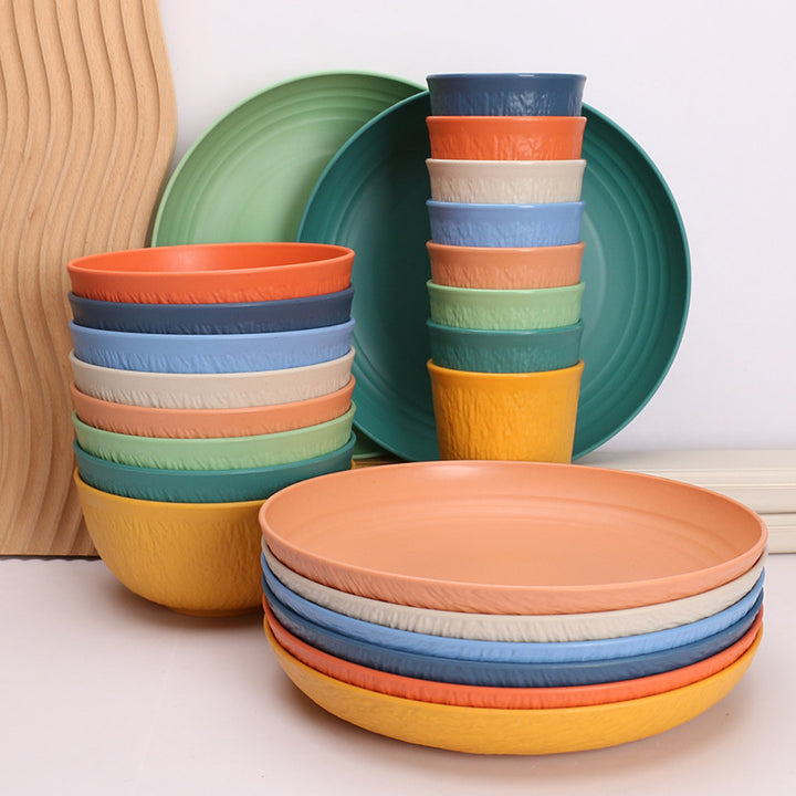 Keramik-Geschirrset, Blumenmuster, Vintage-Stil
