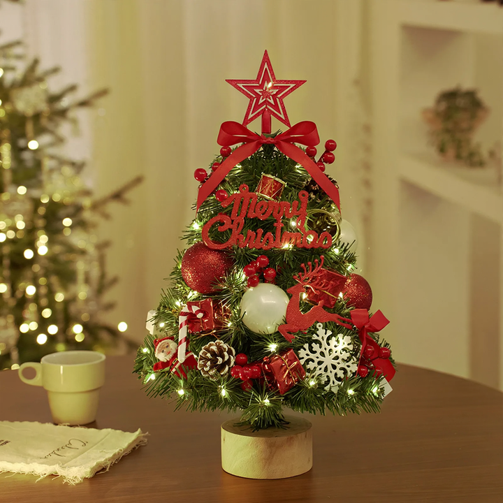 Mini-Weihnachtsbaum-Set für den Tisch