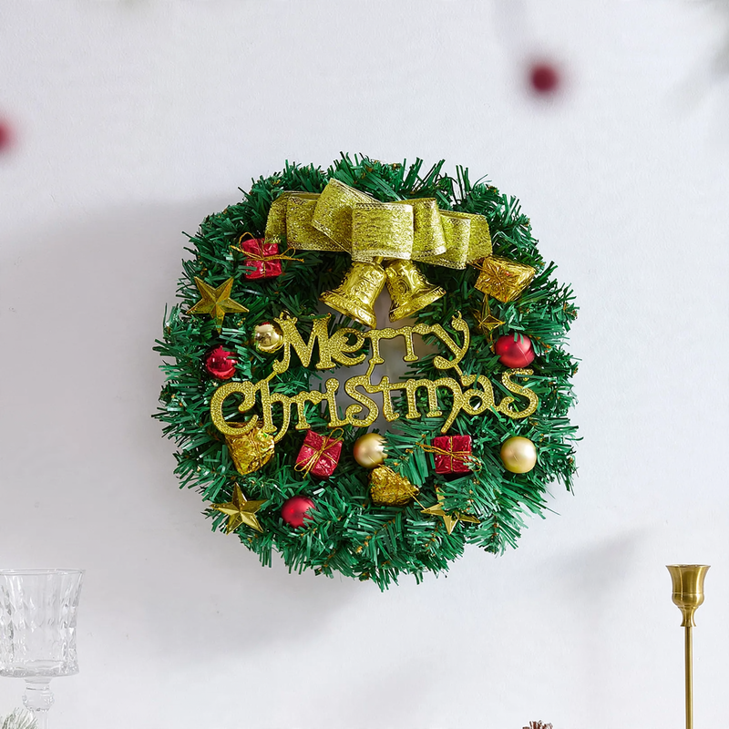 Weihnachtskranz aus PVC, dekorativ für Türen und Fenster