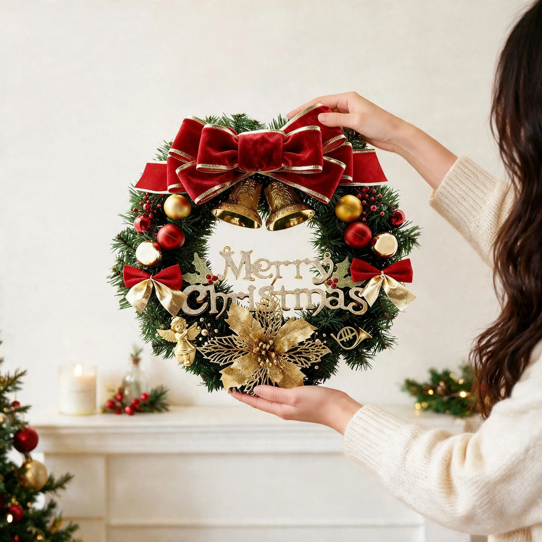Weihnachtskranz mit Merry Christmas Schriftzug