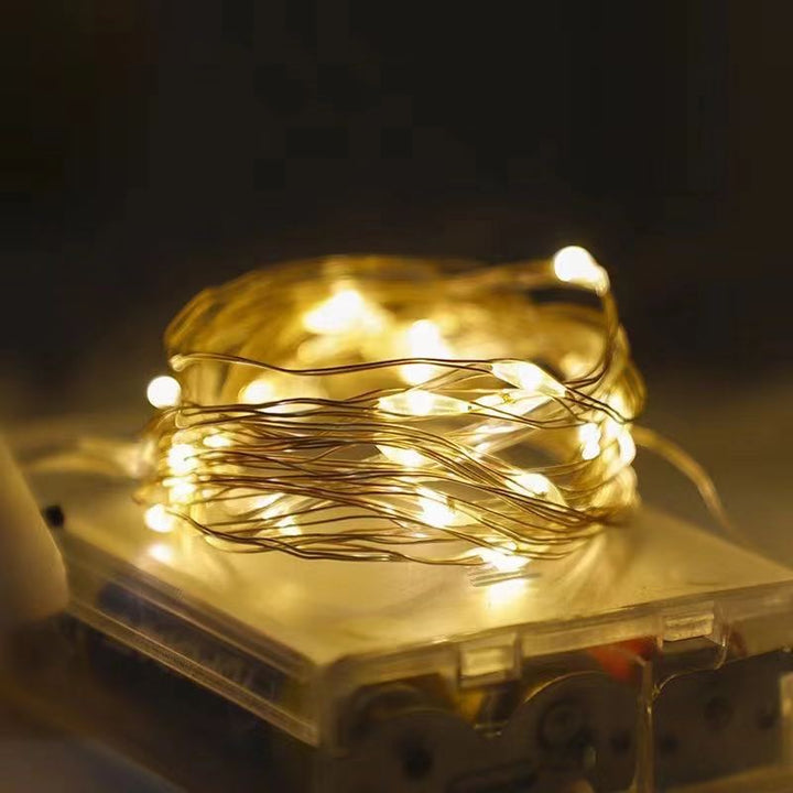 Wasserdichte LED-Silberdraht-Lichterkette, batteriebetrieben