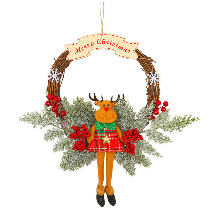 Handgefertir Weihnachtskranz aus Zweigen