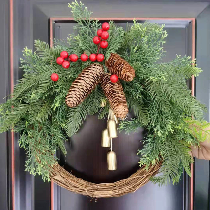 Weihnachtskranz mit Glocken im Landhausstil