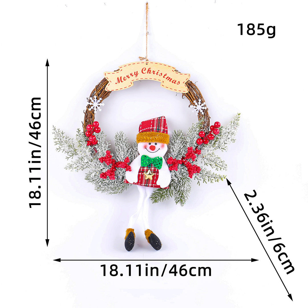 Dekorativer Weihnachtskranz aus Holz
