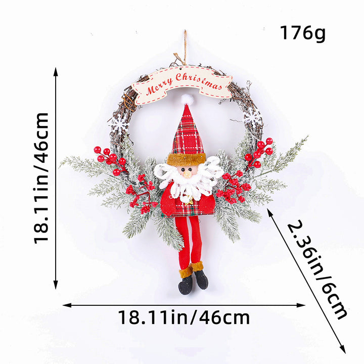 Handgefertir Weihnachtskranz aus Zweigen