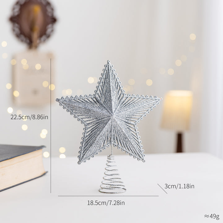 Weihnachtsbaum-Spitze Stern, Kunststoff mit Glitzer