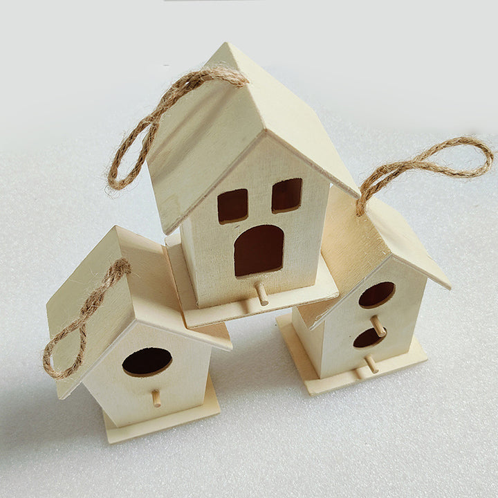 Vogelhaus aus Kiefernholz zum Aufhängen