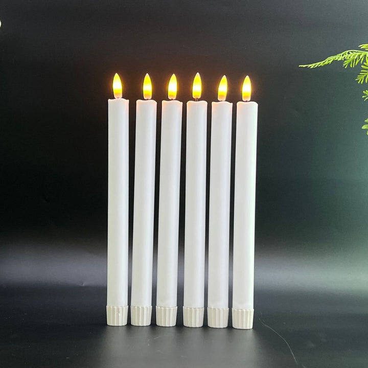 LED-Stabkerzen-Set, 6 Stück, mit Fernbedienung