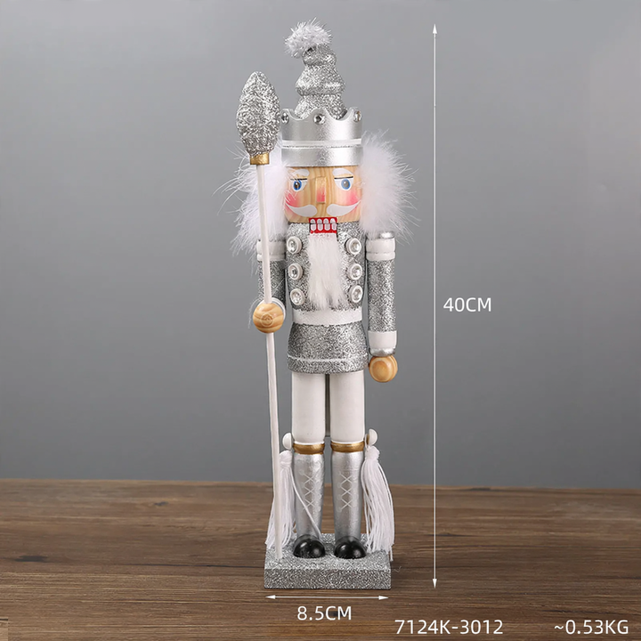 Dekorative Nussknacker-Soldatenfigur aus Kiefernholz