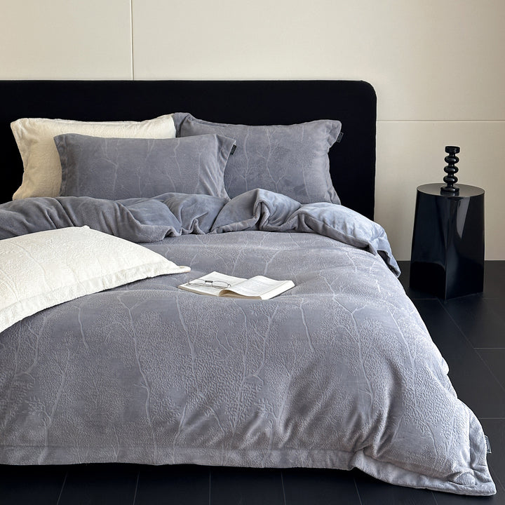 Wärmendes Bettwäsche-Set aus Milchfaser-Fleece