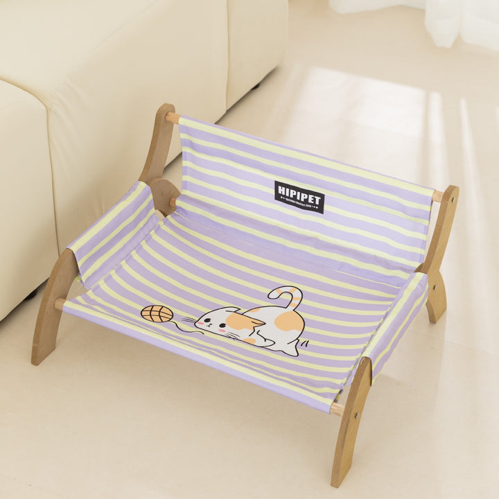 Holz-Katzenbett mit atmungsaktivem Design