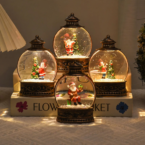 LED-Windlicht mit Schneeeffekt und Beleuchtung