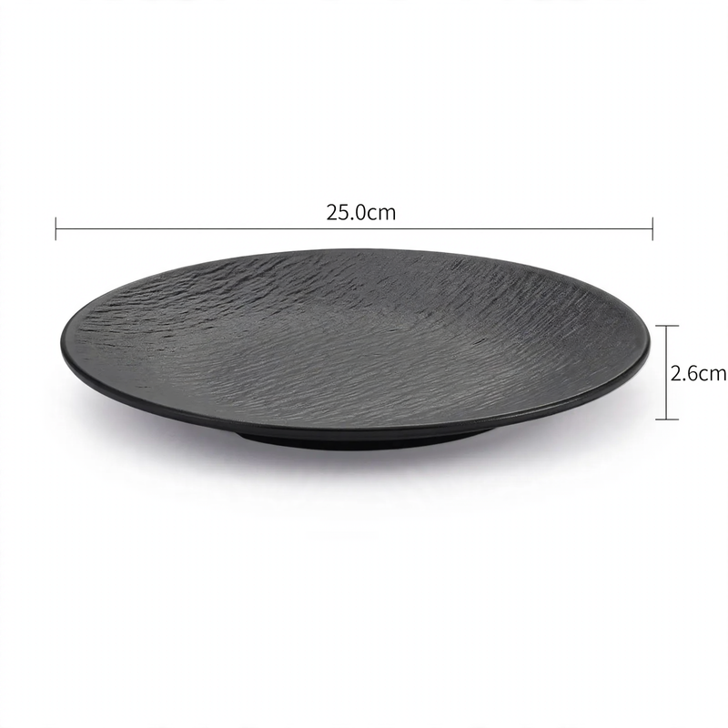 Flacher Teller, Melamin, rund, 20–28 cm