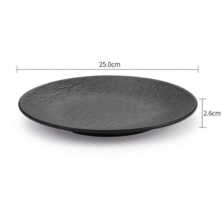 Flacher Teller, Melamin, rund, 20–28 cm