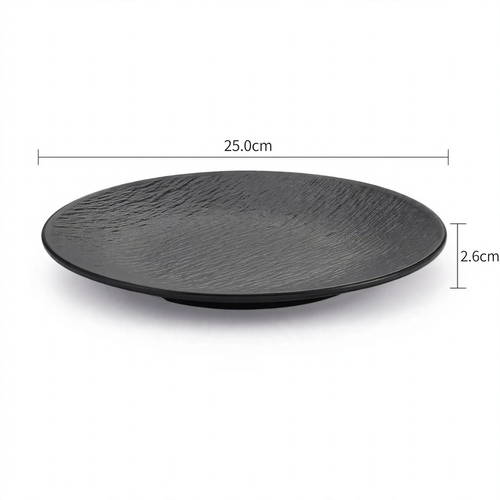 Flacher Teller, Melamin, rund, 20–28 cm