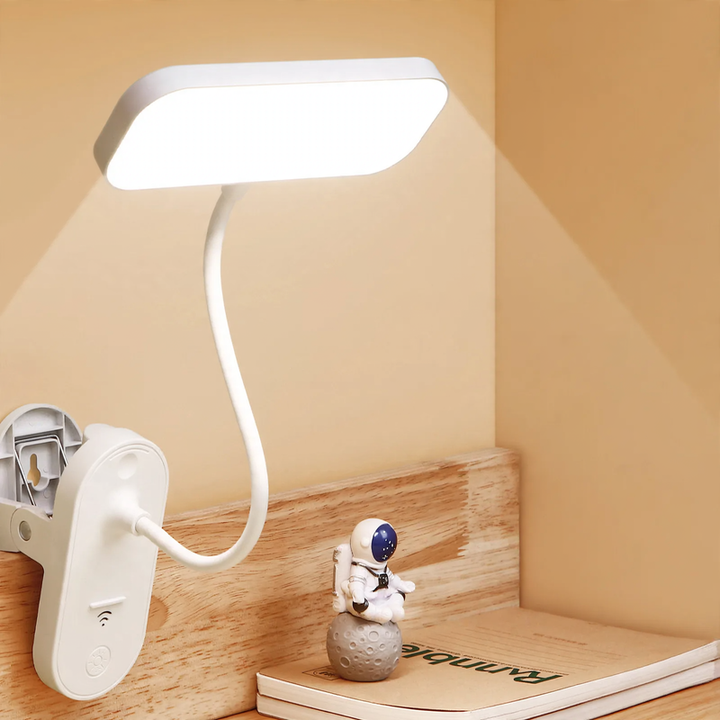 LED-Klemmleuchte für Schreibtisch und Bett, dimmbar