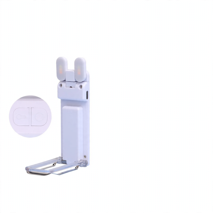 Tragbare LED-Klemmleuchte für Bücher, USB-aufladbar
