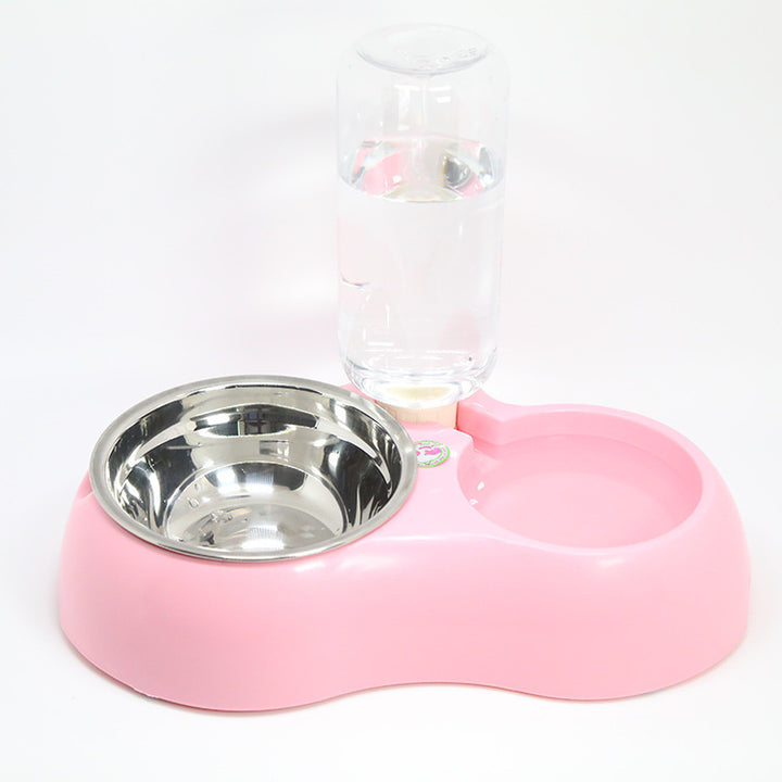 Edelstahl-Futternapf-Set mit Wasserspender
