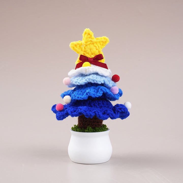 Handgeferti gehäkelte Weihnachtsbaum-Topfpflanze