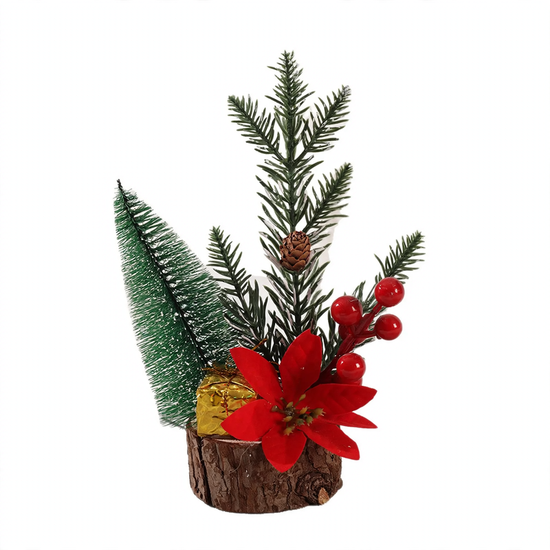Mini-Weihnachtsbaum-Tischdekoration mit Tannenzapfen
