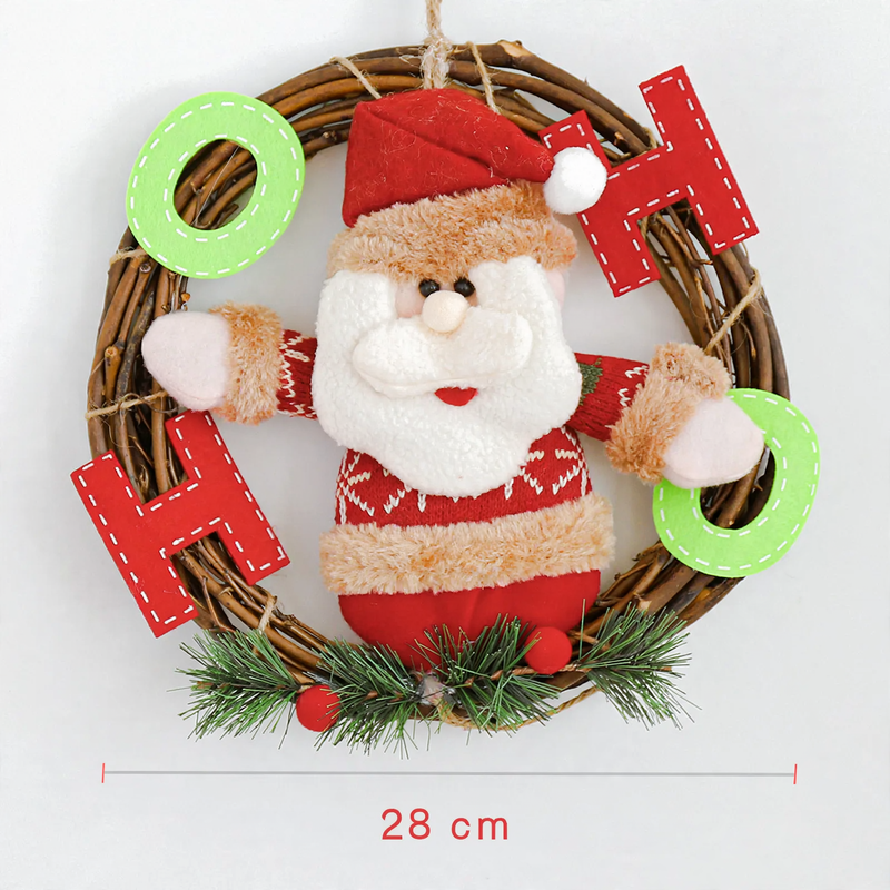 Weihnachtskranz aus Holz mit Figuren