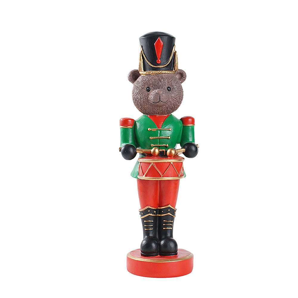Dekorative Nussknacker-Bärenfigur aus Kunstharz