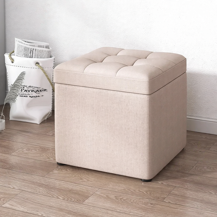 Stauraum-Hocker aus Holz, 30×30×35 cm, Modell S1873