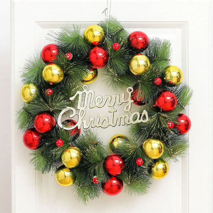 Beleuchteter Weihnachtskranz mit Aufhängung