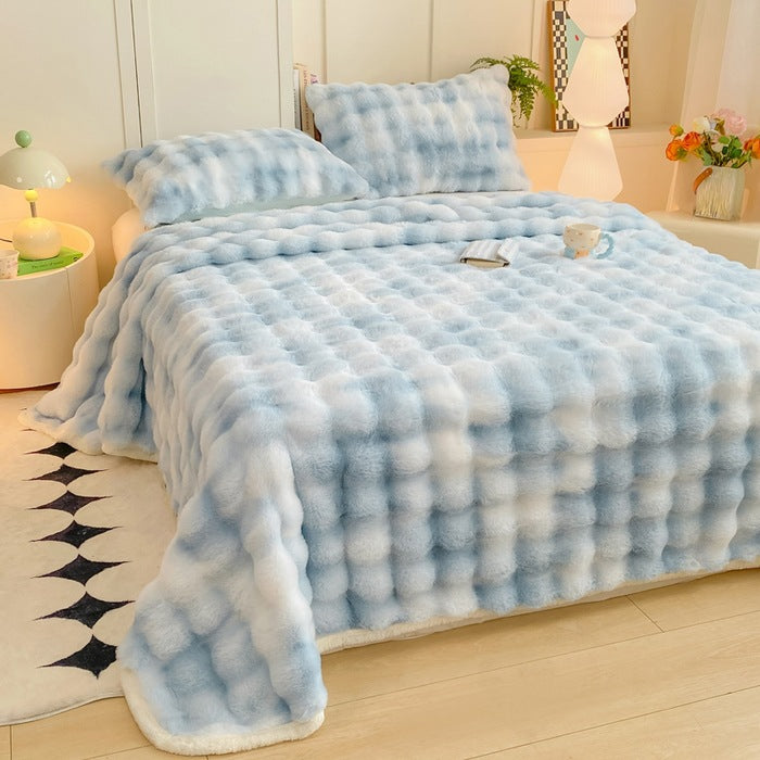 Weiches Bettlaken aus Milchfaser-Fleece, 180x200-220cm
