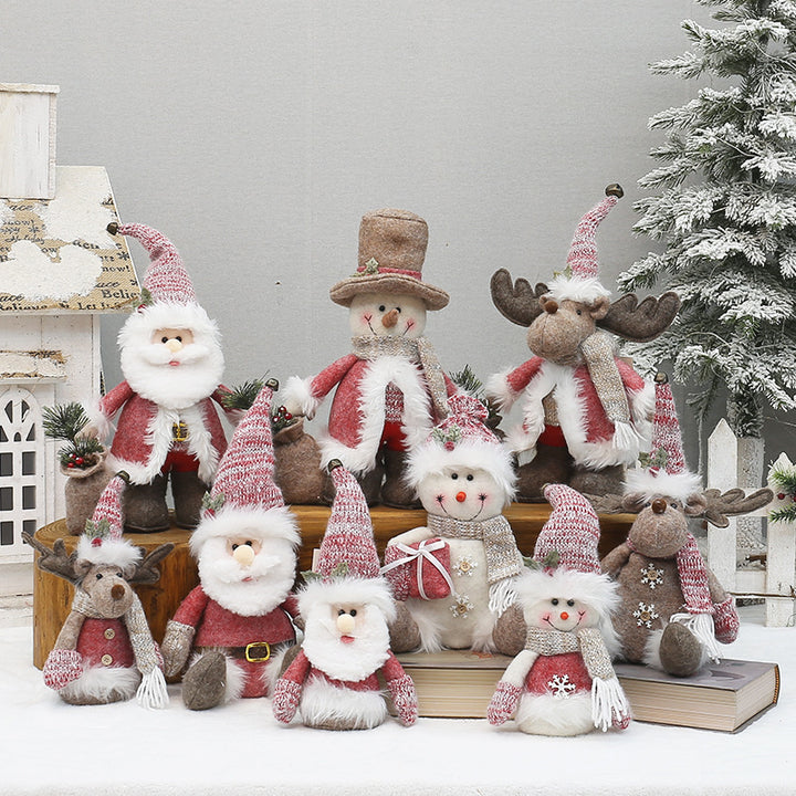 Dekorative Wichtelfigur in Rosa für Weihnachten