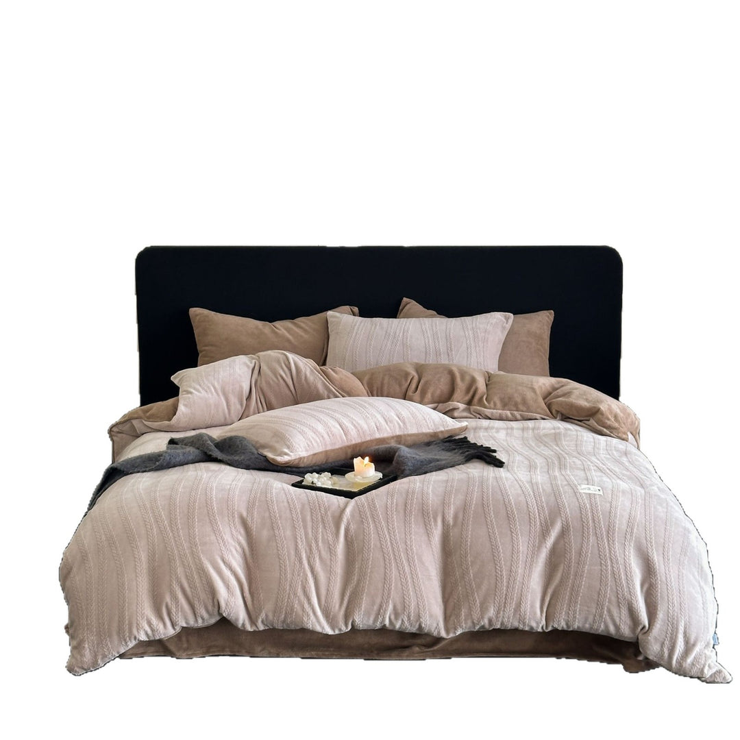 Fleece-Bettwäsche, 4-teilig, antistatisch, Winter
