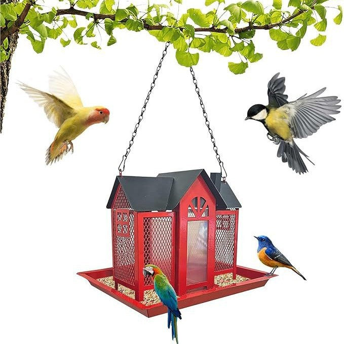 Geometrisches Metall-Vogelhaus zum Aufhängen