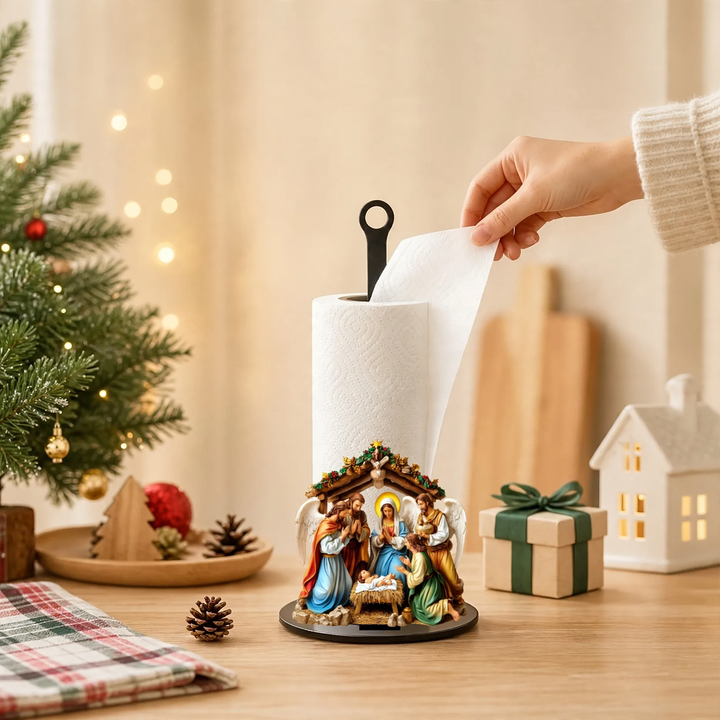 Weihnachtlicher Papierrollenhalter aus Acryl