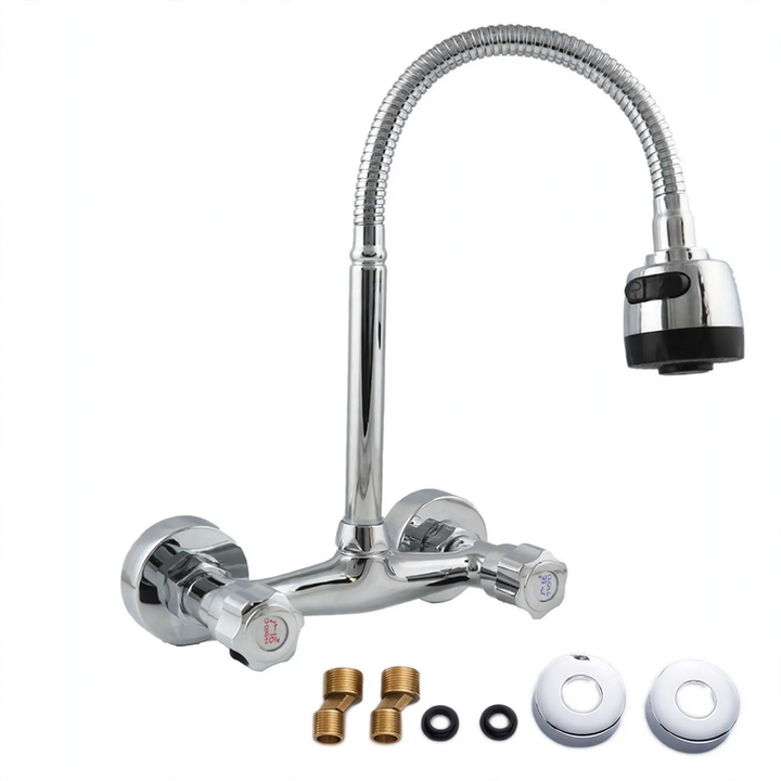 Edelstahl-Küchenarmatur mit Keramikventil