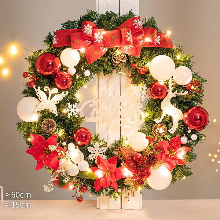Weihnachtskranz aus PVC, handgefertigt