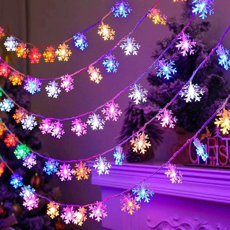 LED-Schneeflocken-Lichterkette für Weihnachtsdekoration