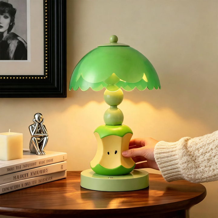 Apfel-Tischlampe aus ABS-Kunststoff