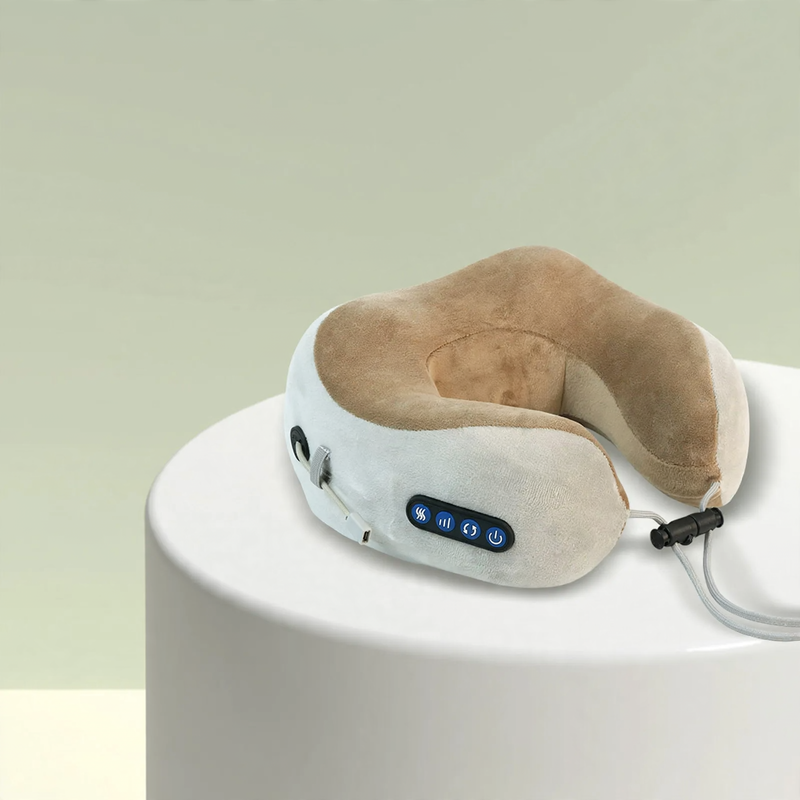 U-förmiges Nackenmassagekissen mit mechanischer Massage