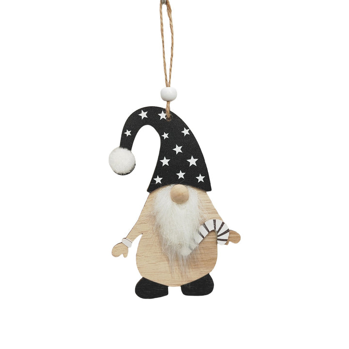 Holz-Weihnachtsanhänger Wichtel-Figuren