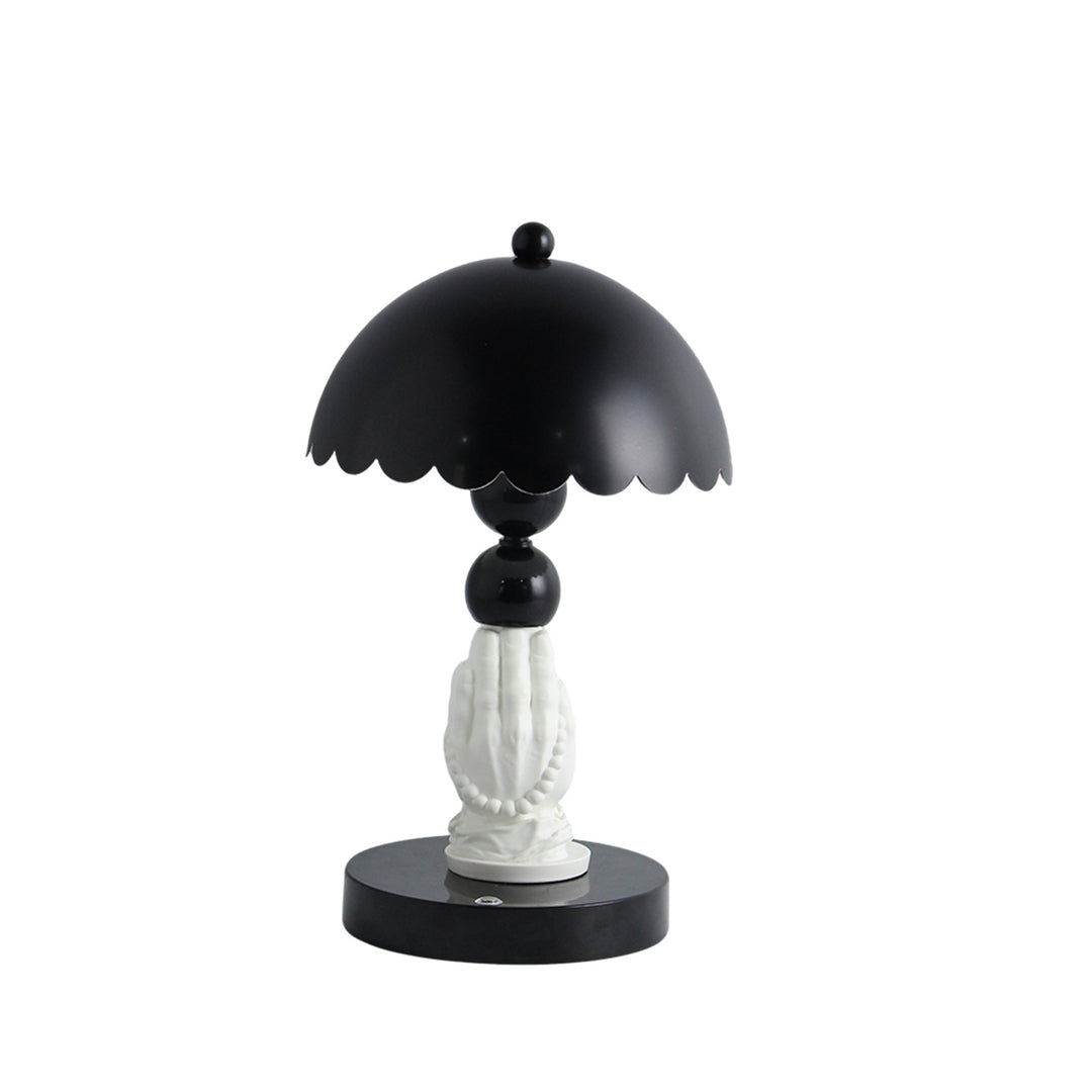 Tischleuchte mit Händen-Motiv, Vintage-Stil
